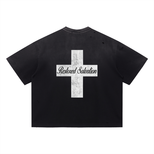 METAMORPHOSIS DISTRESSED BOXY TEE