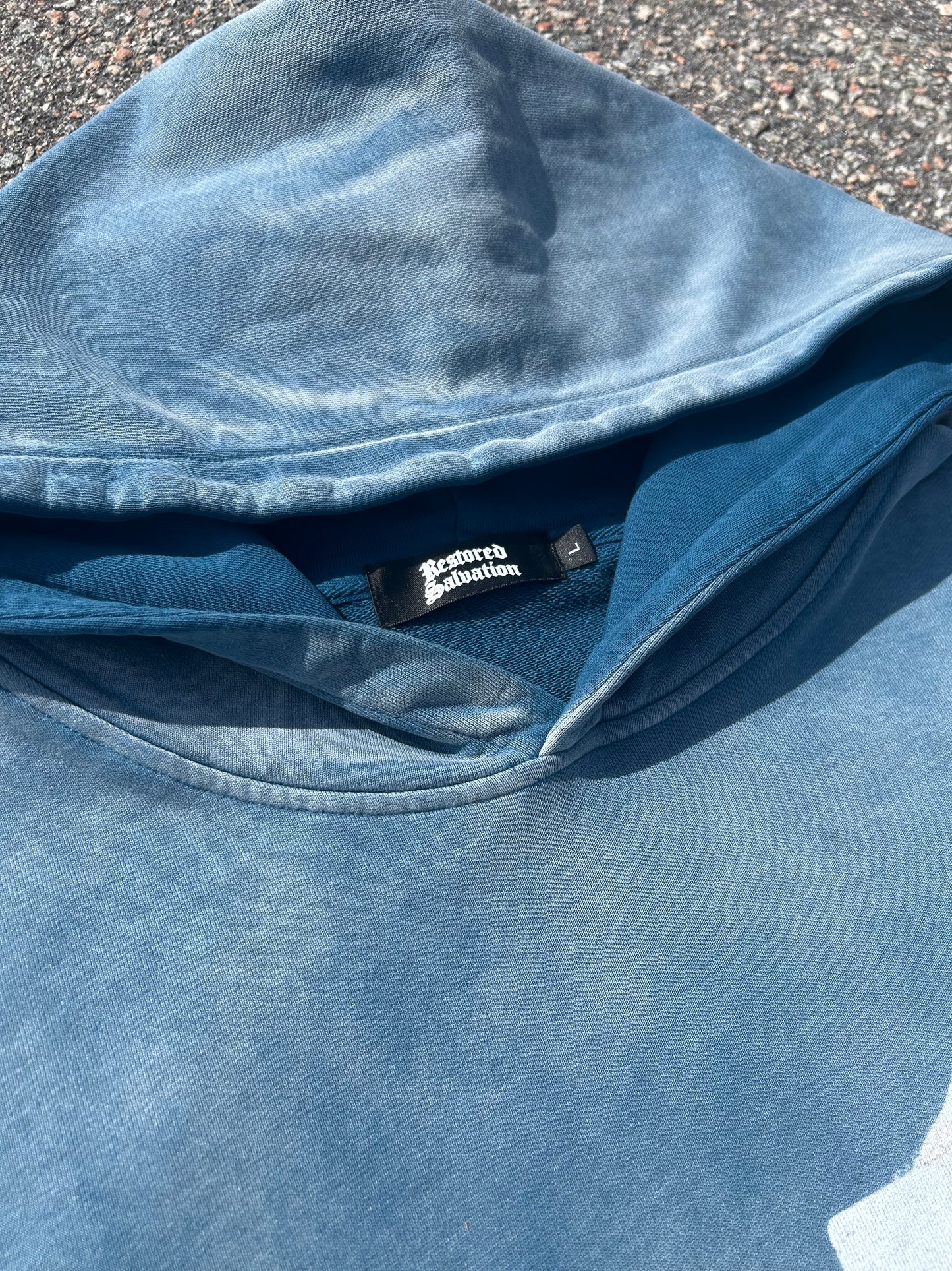 WINGS LOGO SUNFADE HOODIE BLUE