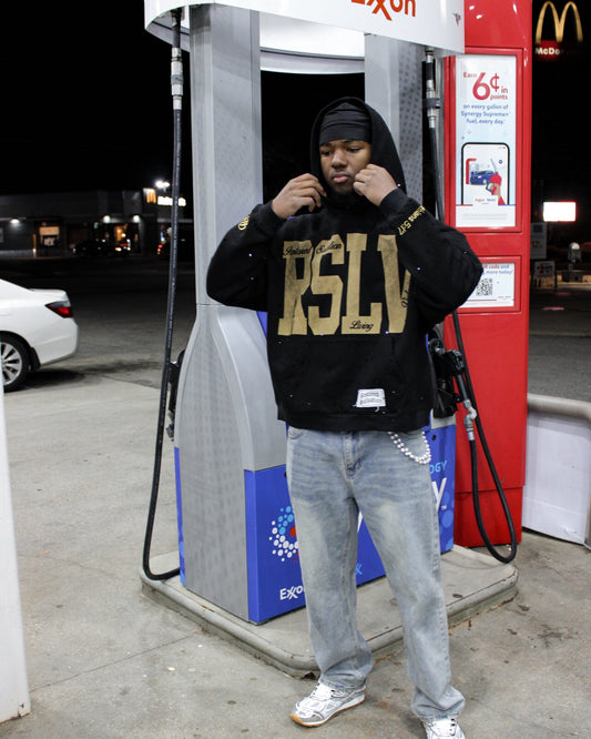 RSLV DUST YELLOW RHINESTONE HOODIE