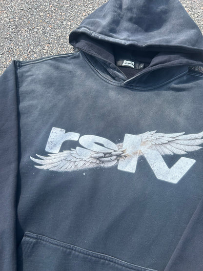 WINGS LOGO SUNFADE HOODIE BLACK