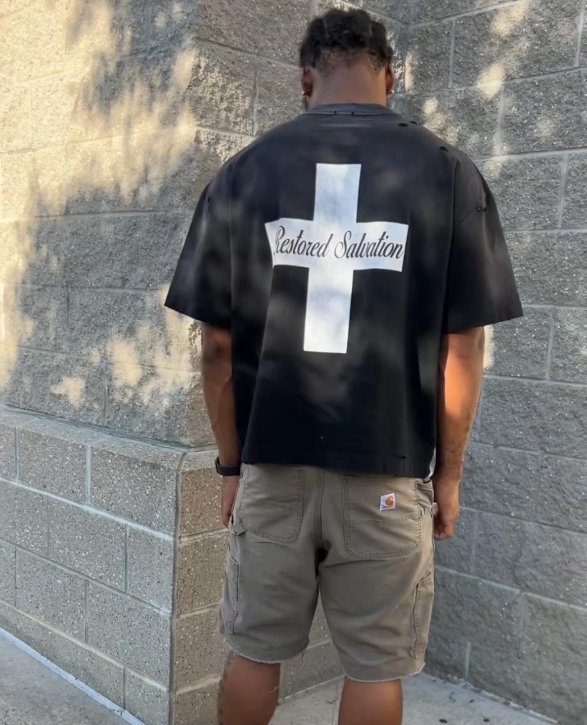 METAMORPHOSIS DISTRESSED BOXY TEE
