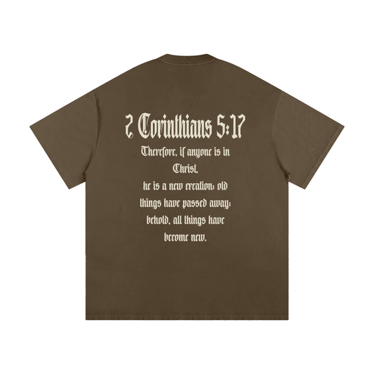 Living Testimony (2 Cor 5:17) Tee - Brown