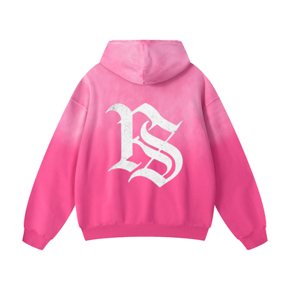 WINGS LOGO SUNFADE HOODIE PINK