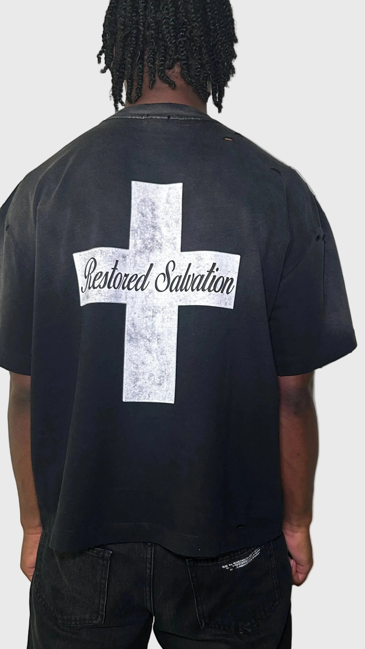 METAMORPHOSIS DISTRESSED BOXY TEE