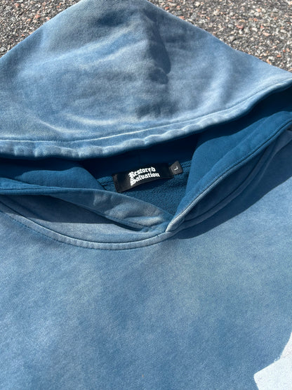 WINGS LOGO SUNFADE HOODIE BLUE