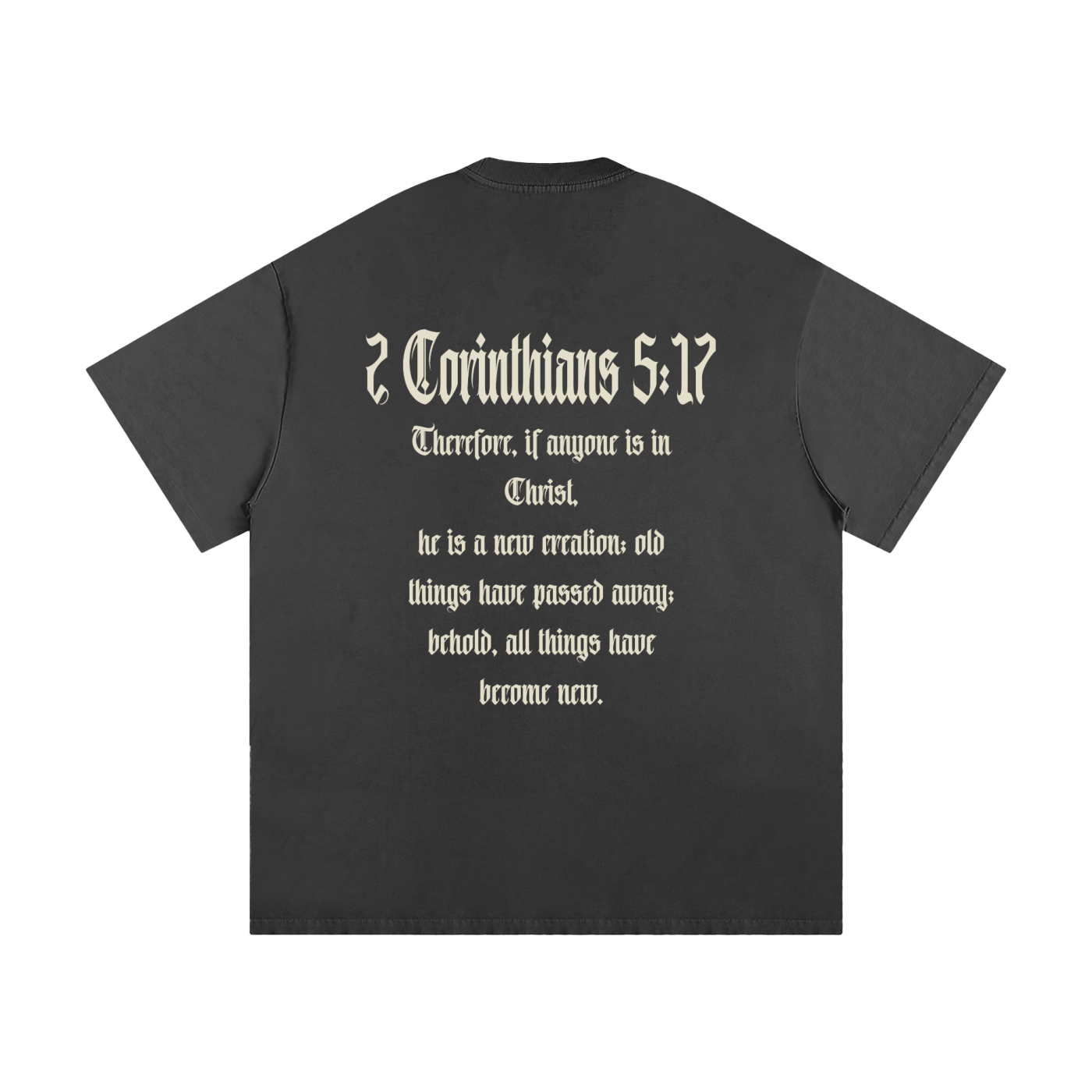 Living Testimony (2 Cor 5:17) Tee - Dark Gray