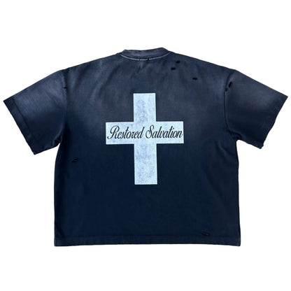 METAMORPHOSIS DISTRESSED BOXY TEE