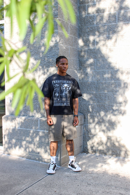 METAMORPHOSIS DISTRESSED BOXY TEE