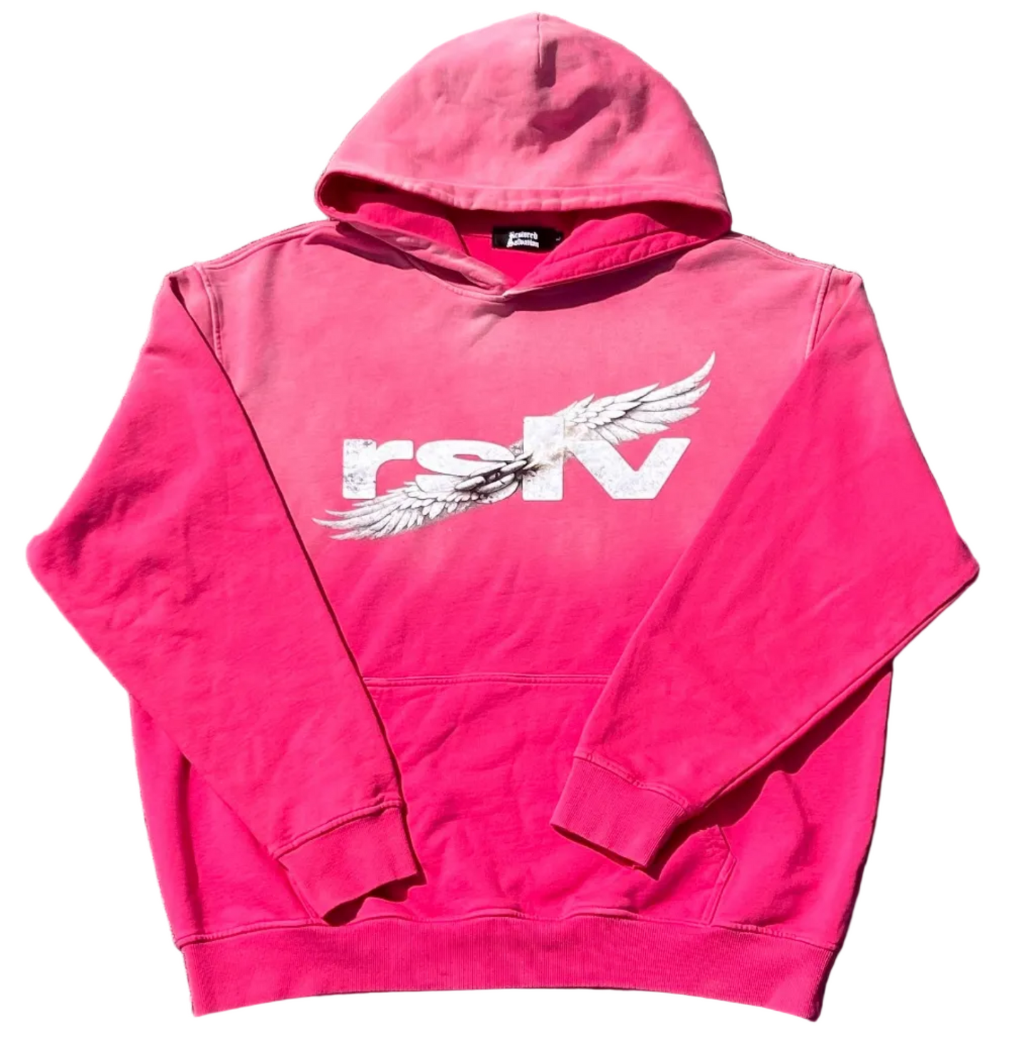 WINGS LOGO SUNFADE HOODIE PINK