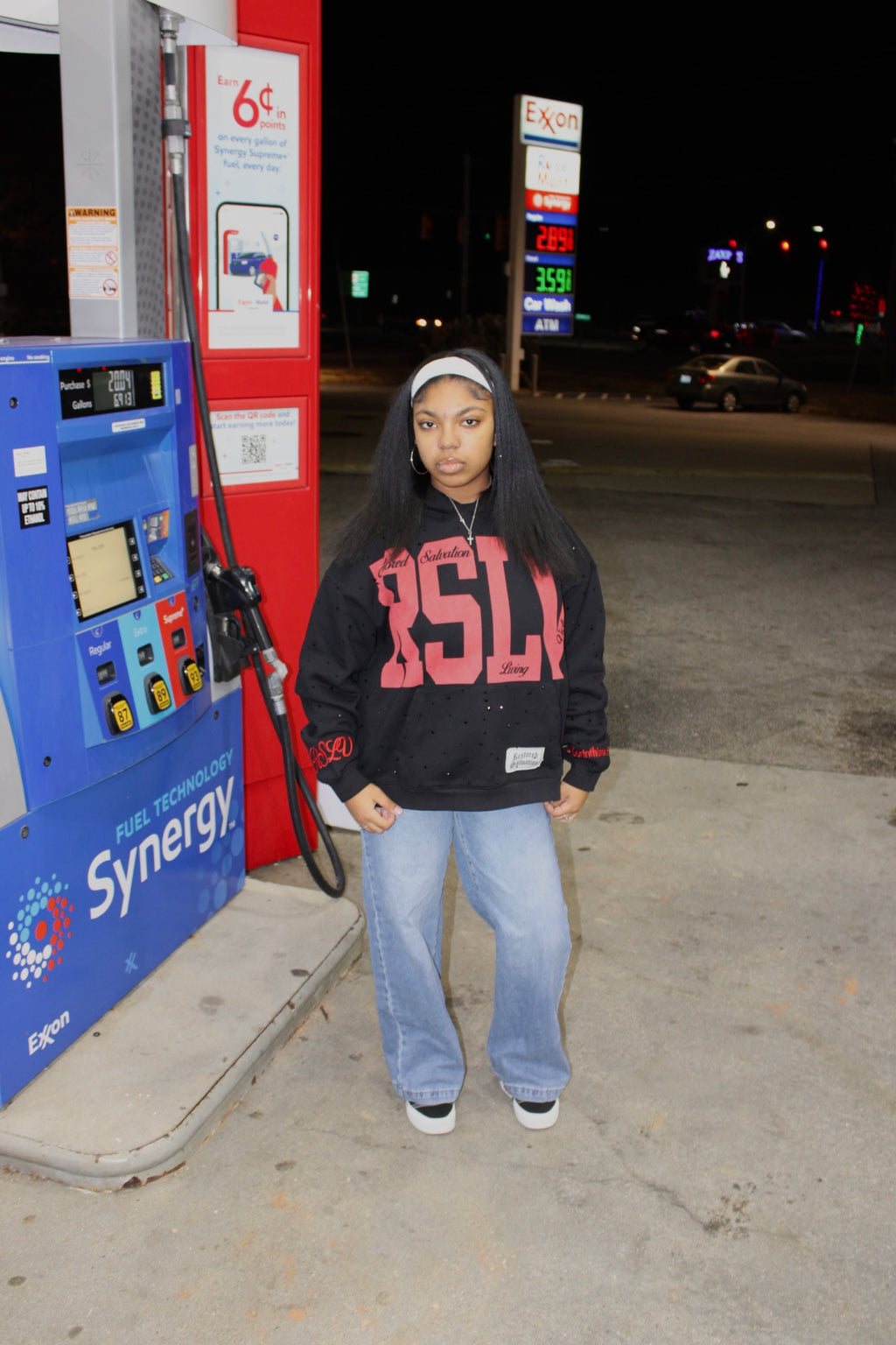 RSLV RED CRIMSON RHINESTONE HOODIE