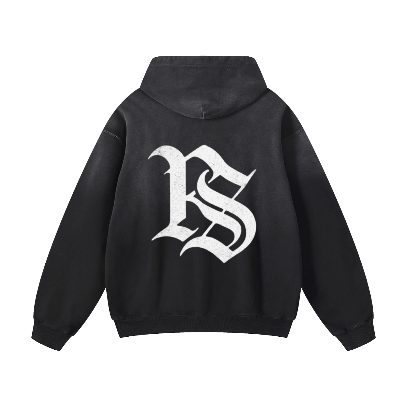 WINGS LOGO SUNFADE HOODIE BLACK
